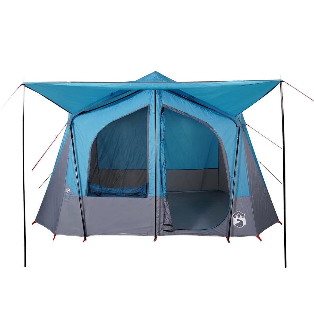 Tenda da Campeggio a Cabina per 5 Persone-Tenda per Escursionismo Blu Impermeabile