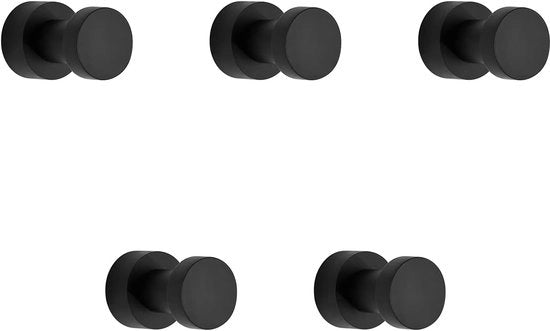 Asse da asciugamano - 5 pezzi - Resistente alla ruggine - Haken metalliche autoadesivi
