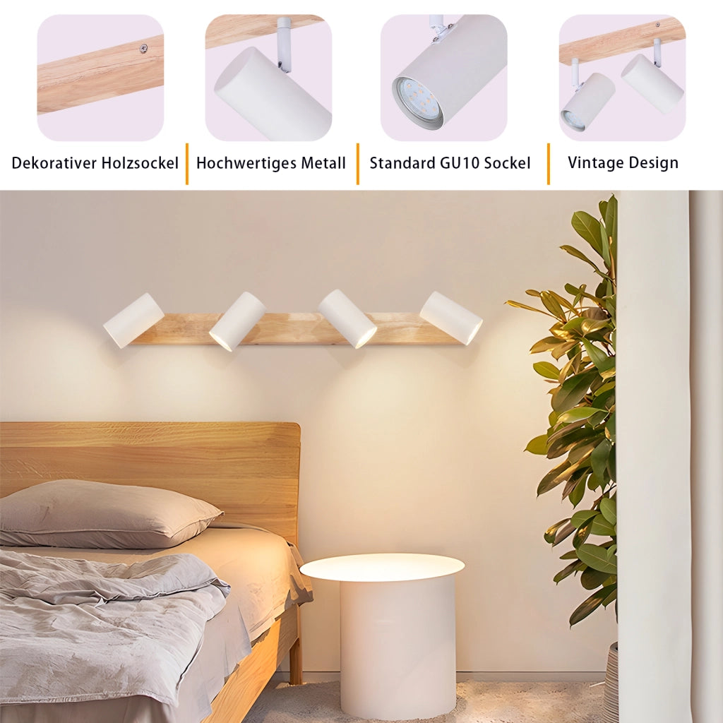 ZMH Faretto da soffitto bianchi 4 fiamme per corridoio camera letto
