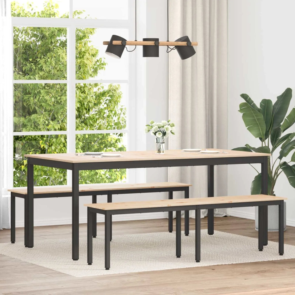 panchina Naturale 160 x 35 x 45 cm Pino massello 892775