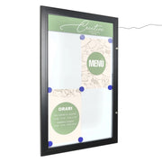 Bacheca per esterni porta Menu nera - 2 x A4 LED