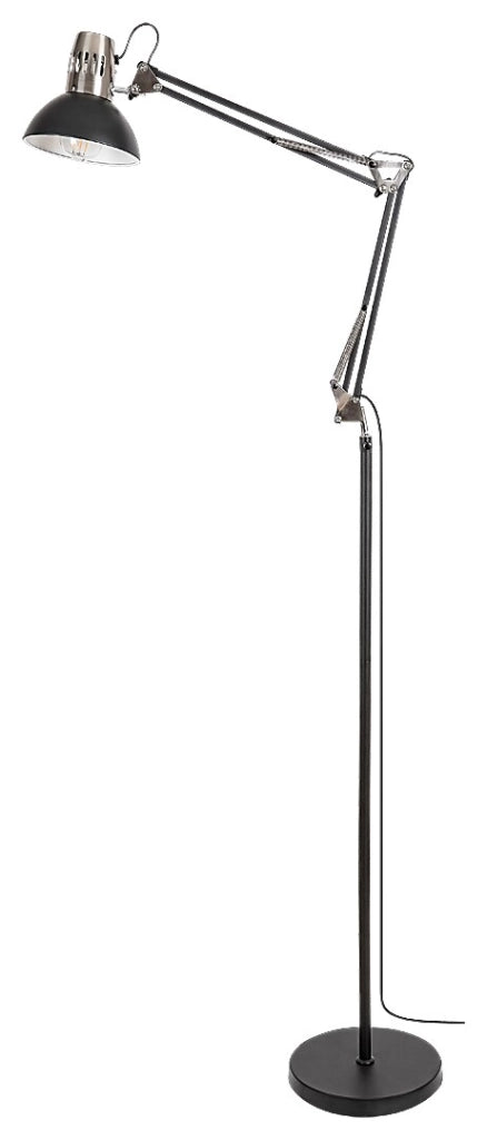 Lampada da terra Aristeo in metallo nera E27 Rabalux 2196