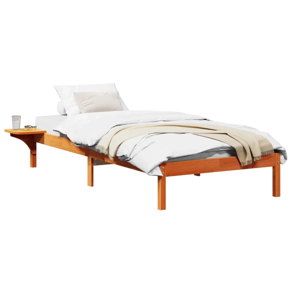 Struttura del letto Marrone cerato 100 x 200 cm Pino massello 873204