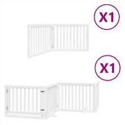 Cancello Cani Porta Pieghevole Bianco 6 Pannelli 480 cm Pioppo CFW9011135