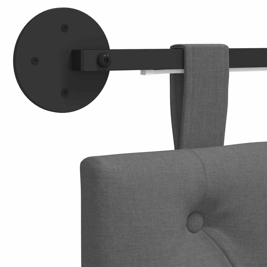 Testiera | Testata sospesa Con luce LED Grigio Scuro Tessuto