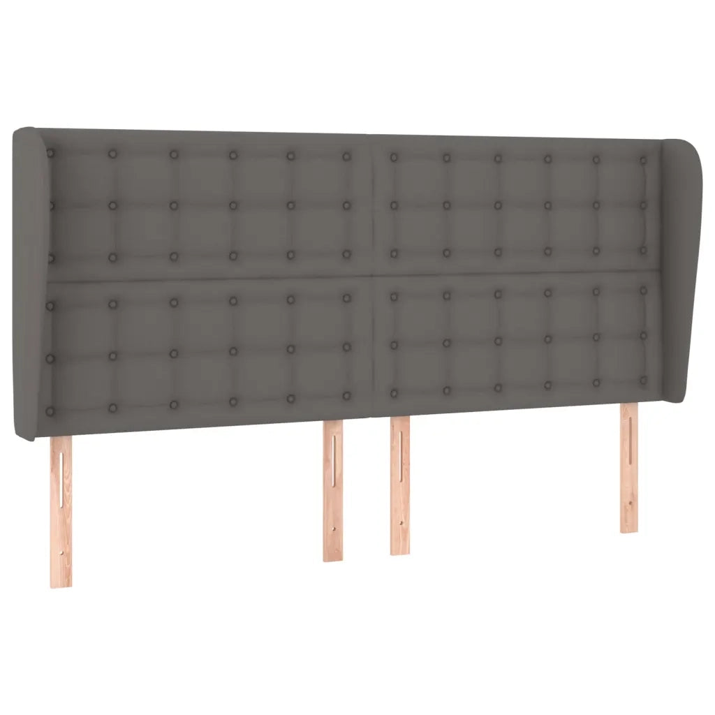 Testiera ad Orecchio Grigio 183x23x118/128cm in Similpelle