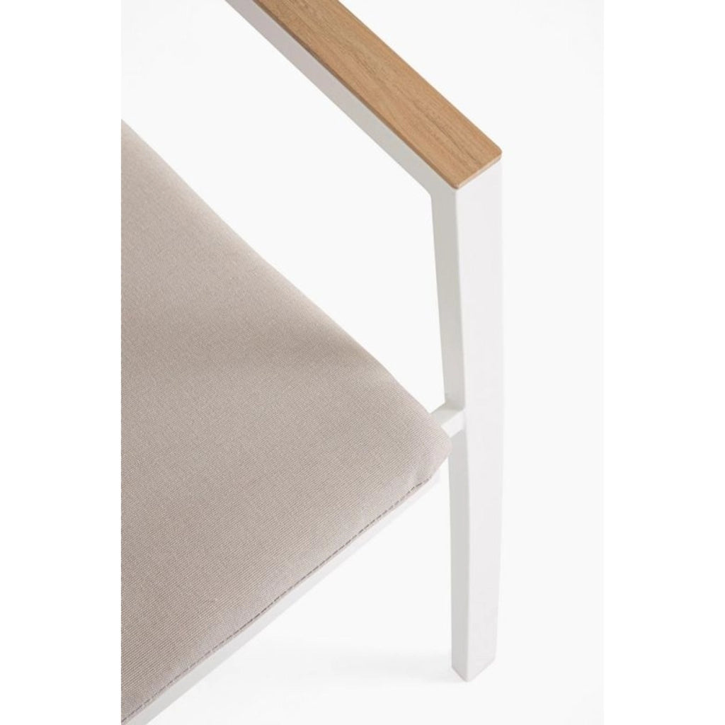 Sedia c/braccioli Zelmar bianco cm 58,5x55,5x90h