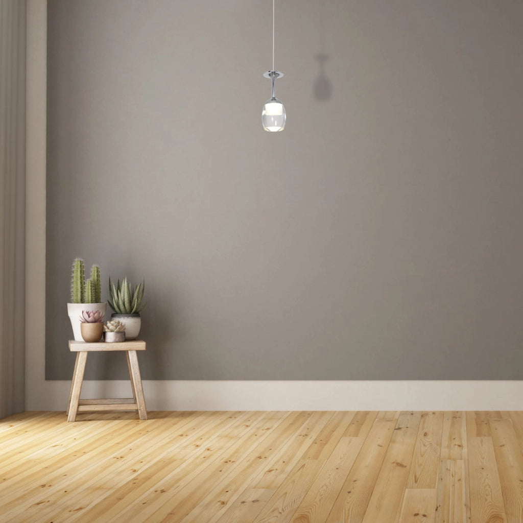 Lampada a sospensione Milagro Coppa LED 5W cromo trasparente