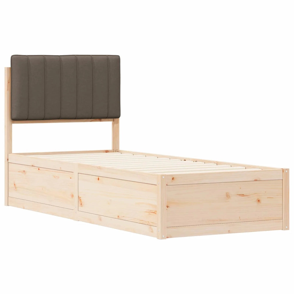 Letto con Testiera Rivestita Talpa 75 x 190 cm Pino massello 877812