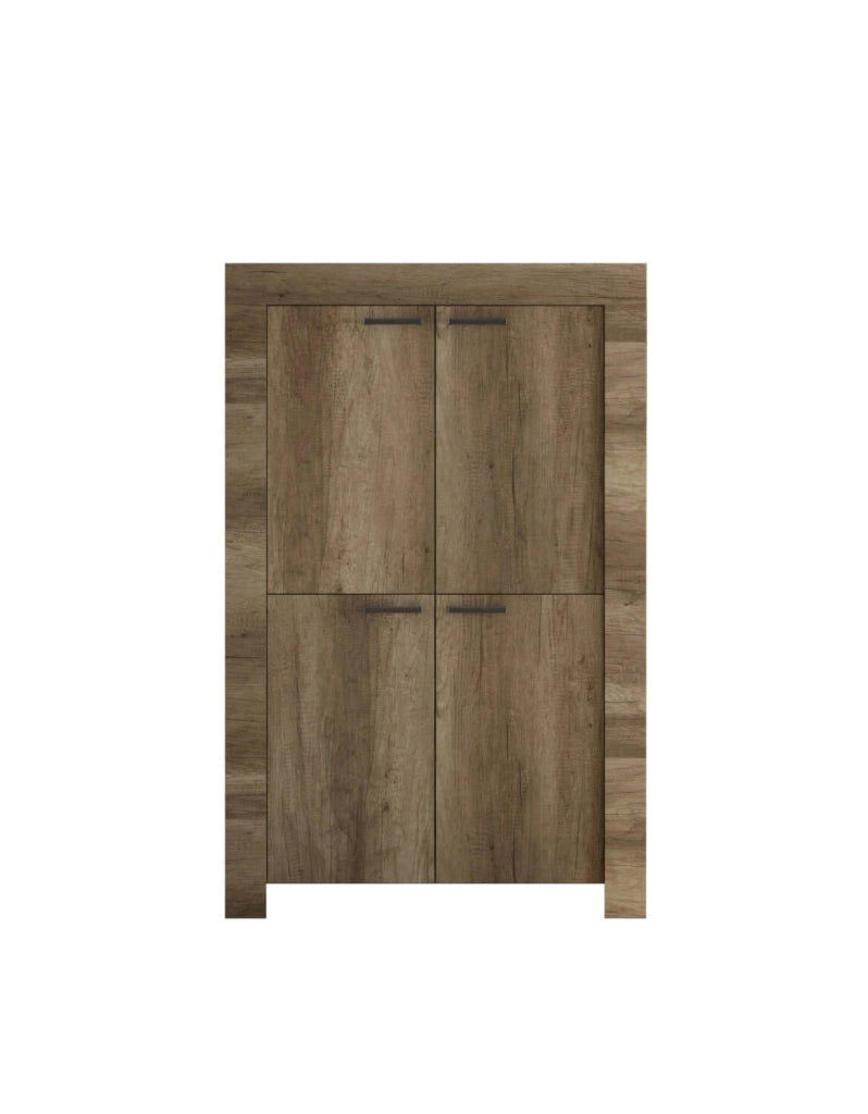 Credenza Mobile Soggiorno 2 Ante in Melaminico 102x43x158cm TFT Sax Rovere