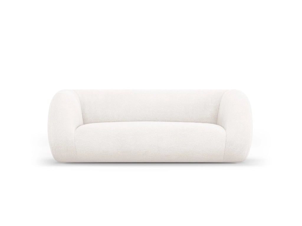 Cosmopolitan Design - Divano "Essen" 2 posti in bouclé bianco 