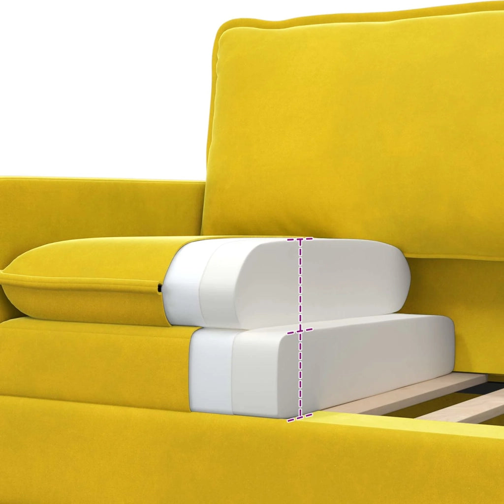 Set di divani 2 pcs Giallo Velluto 3417133