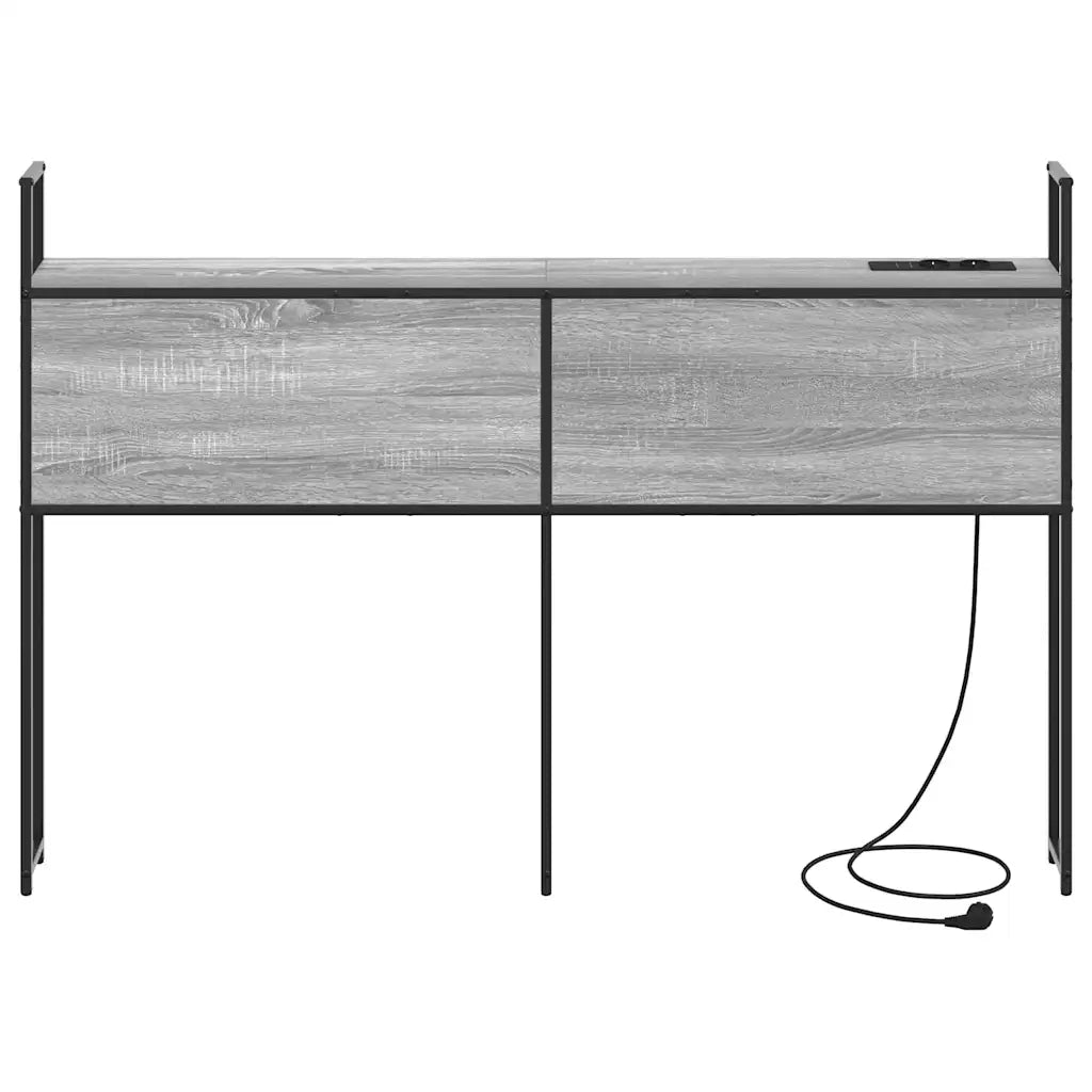 Testiera con Stazione di Carica e Storage Grigio sonoma 859803