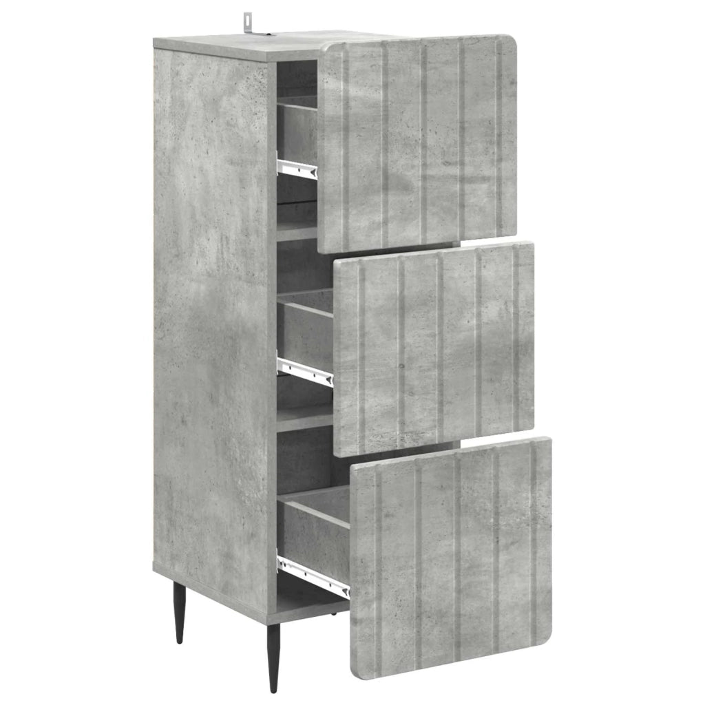 Mobile con Cassetti Grigio Cemento 33 x 34,5 x 92 cm 894388