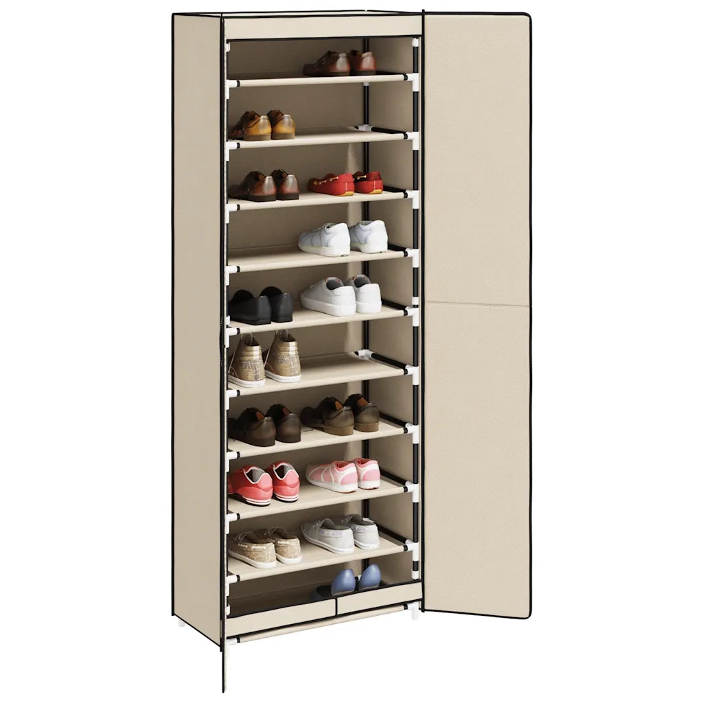 Scarpiera | Mobile per scarpe Crema 60x30x166 cm Tessuto