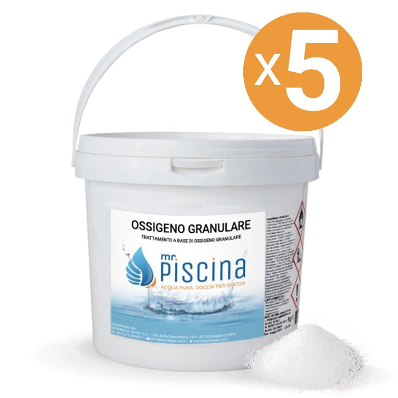 OSSIGENO GRANULARE attivo per piscina Quantità confezione: 5 confezioni