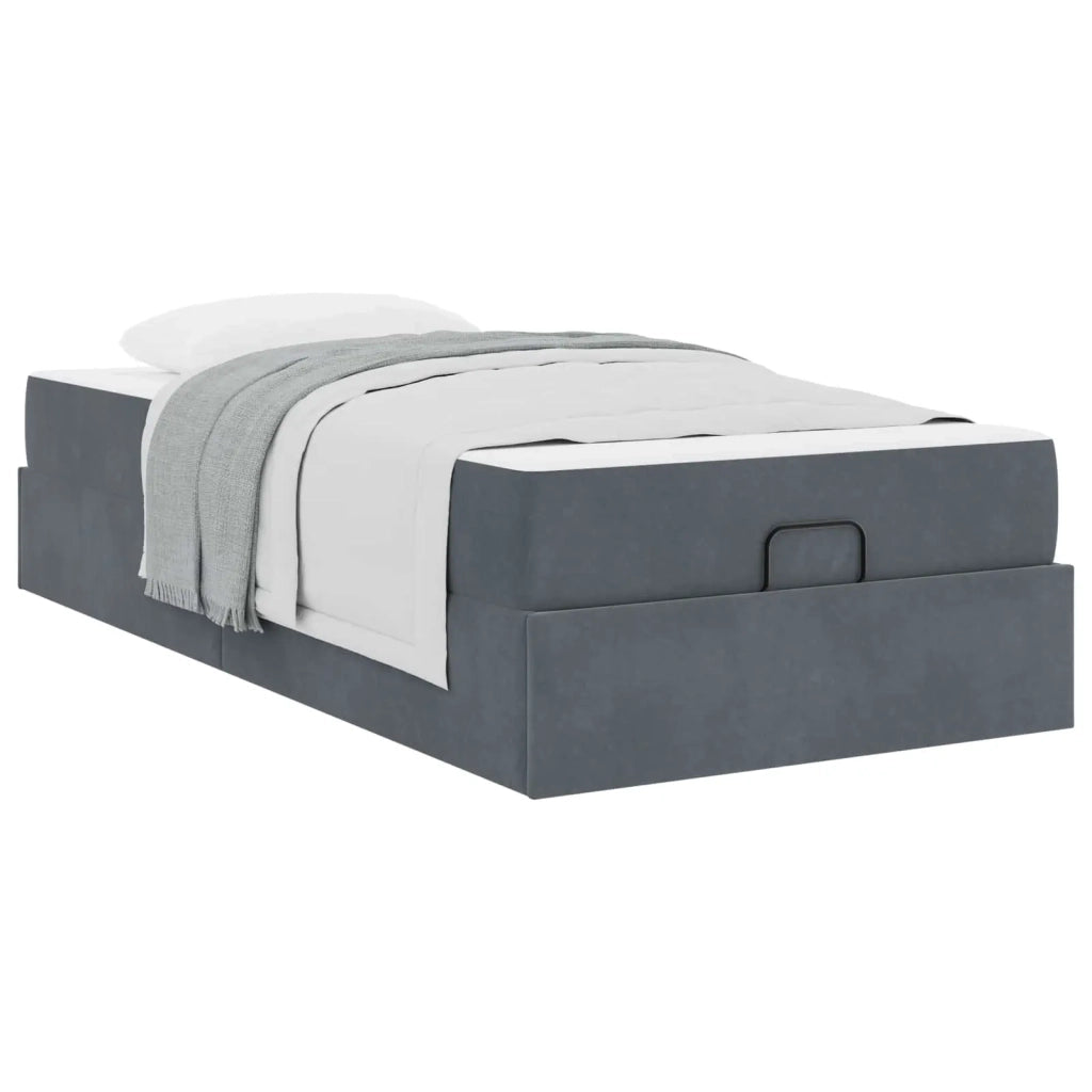Struttura letto con materasso 2 pcs-Giroletto Grigio Sfumato Velluto 479113