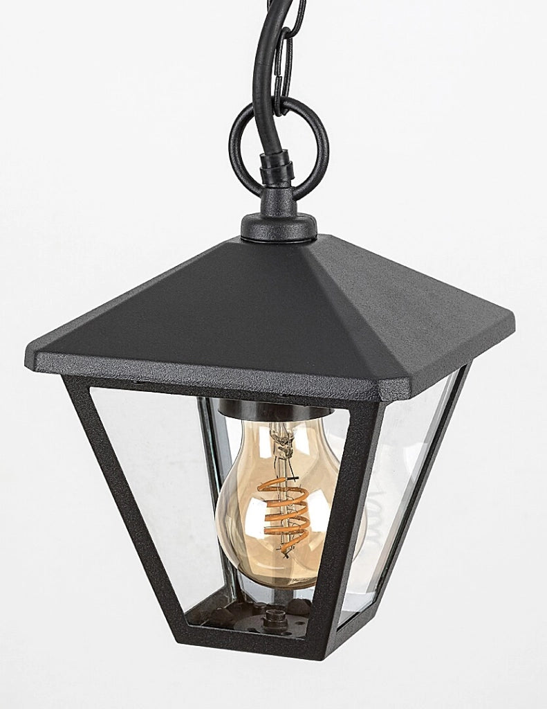 Lampada a sospensione esterna Rabalux Paravento E27 IP44 nera