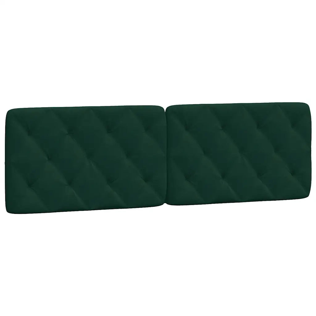 Cuscino Testiera-Cuscino per Testiera Verde Scuro 160 cm in Velluto
