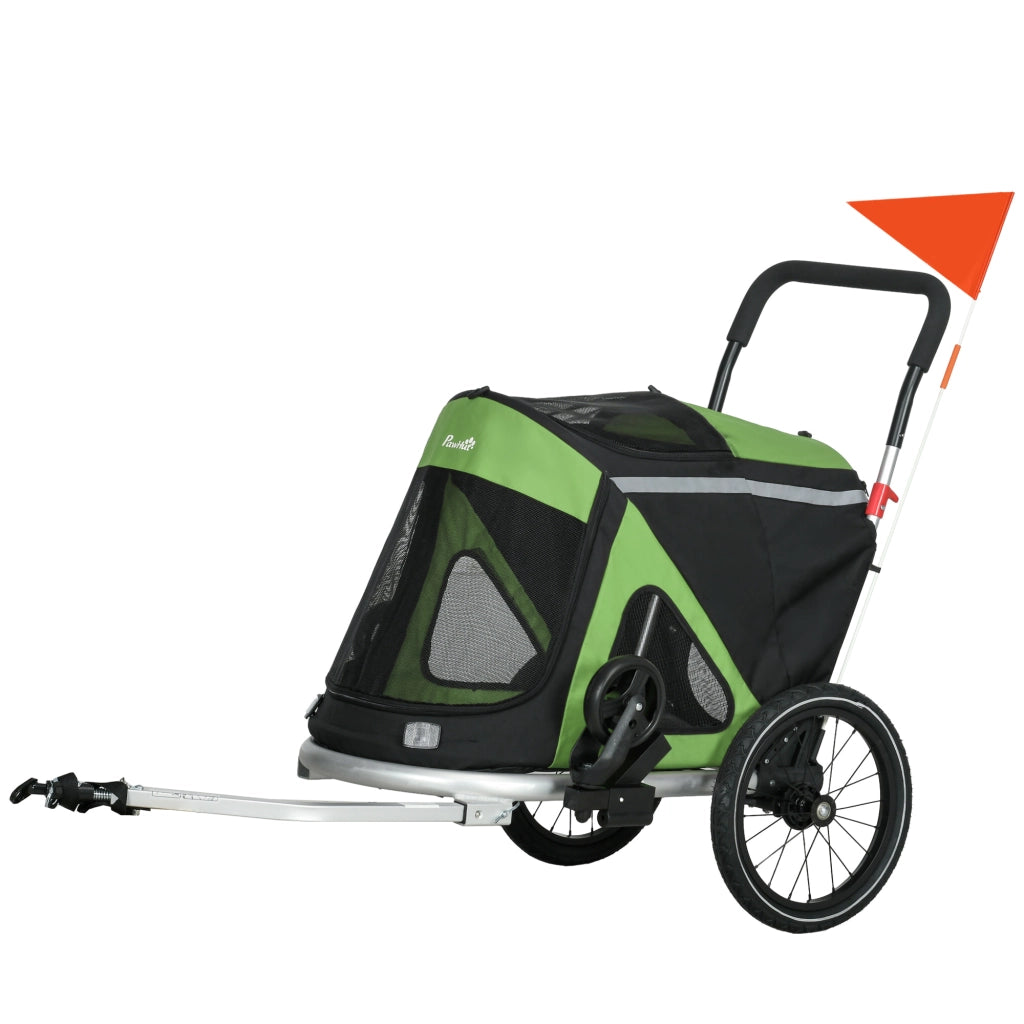 Carrello per Cani 2 in 1 ¨C Minimal ¨C Verde 150x68x95 cm