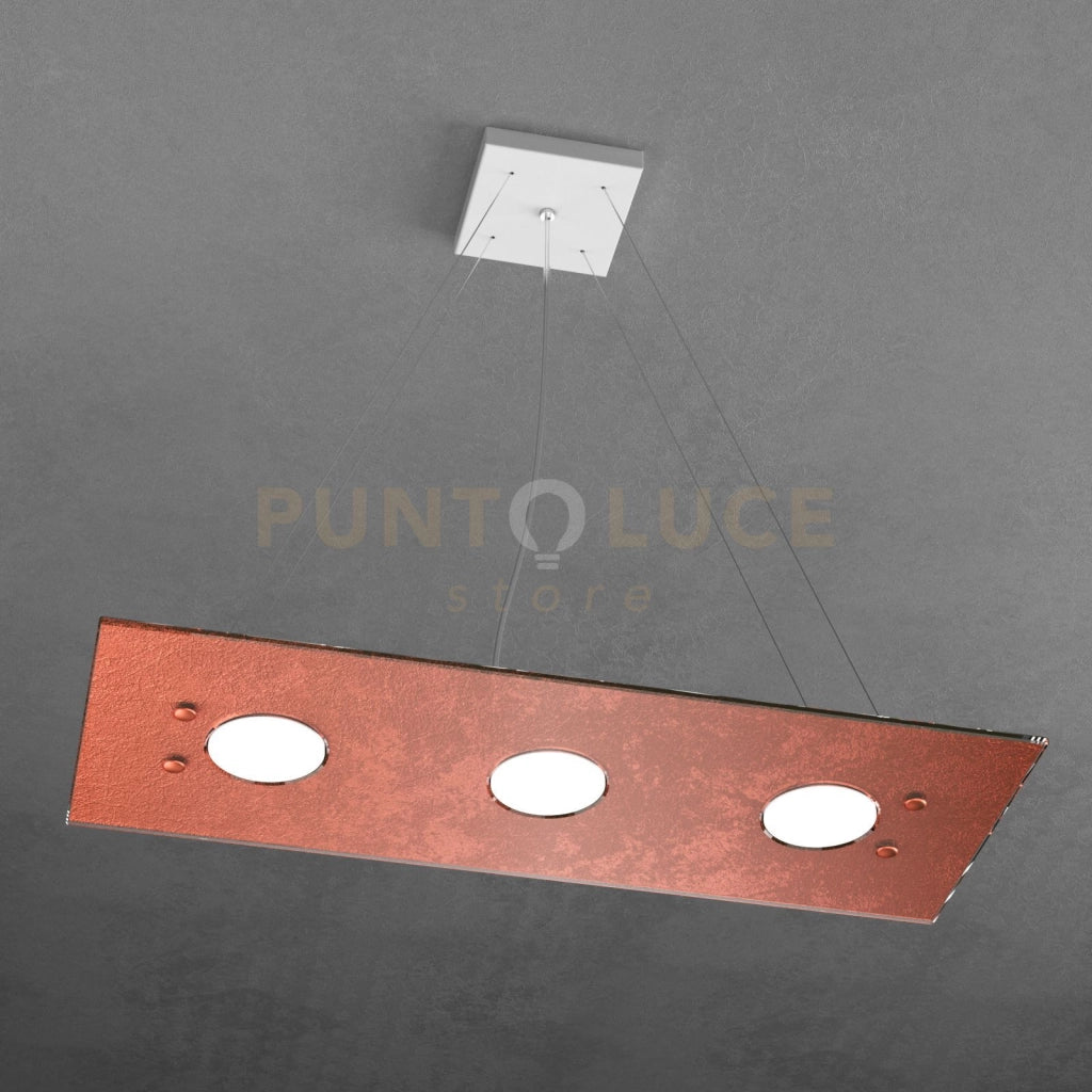 PATH SOSPENSIONE 3 LUCI FOGLIA RAME 1141-S3 R-FR