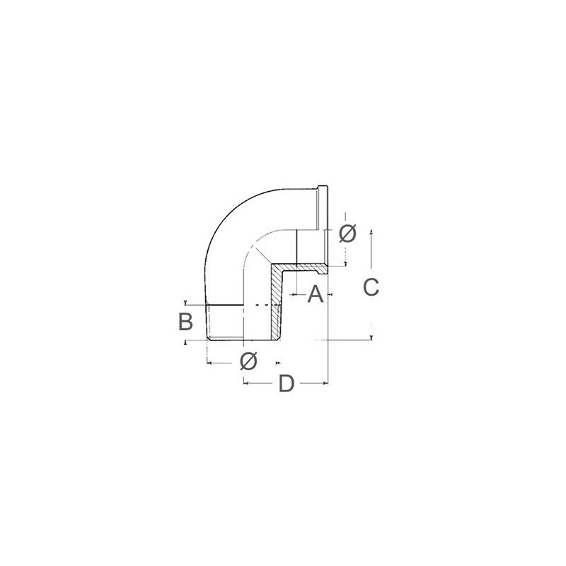 CURVA M-F IN BRONZO DA 2'