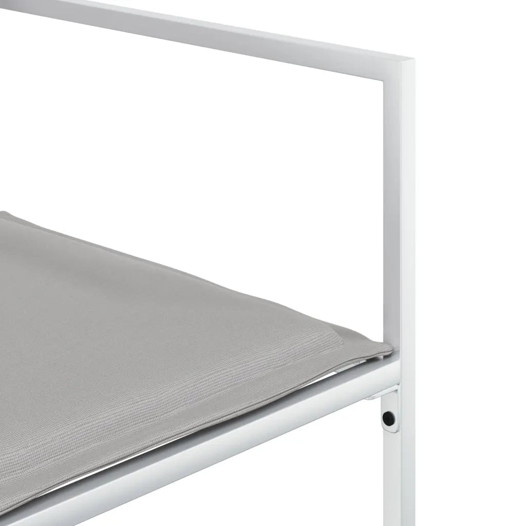 Set da Pranzo da Giardino 9 pz con Cuscini Bianco in Textilene 3295093