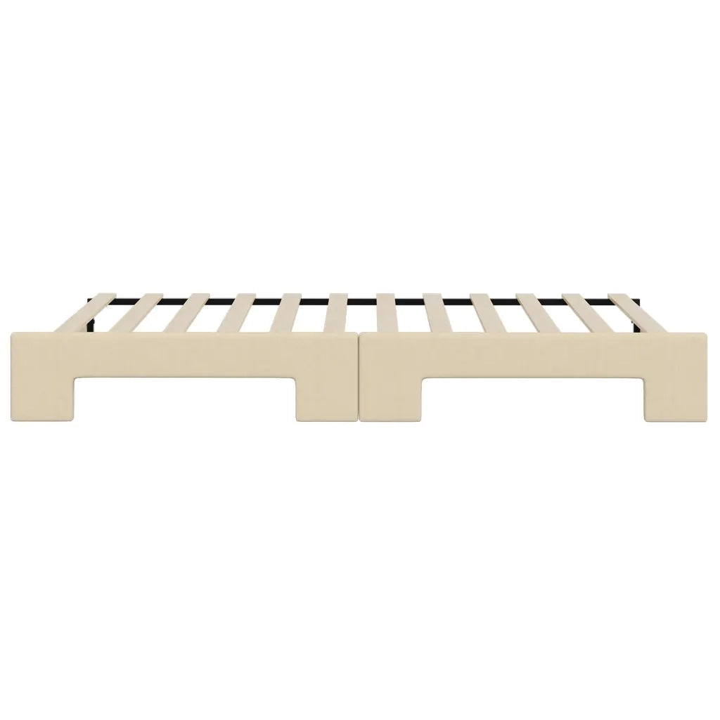 Divano Letto con Letto Estraibile-Sofa Letto-Daybed Crema 80x200 cm Tessuto 228093