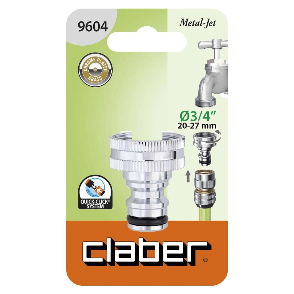 PRESA A RUBINETTO OTTONE INNESTO RAPIDO CLABER - 3/4F SELF 9604- 2 pezzi