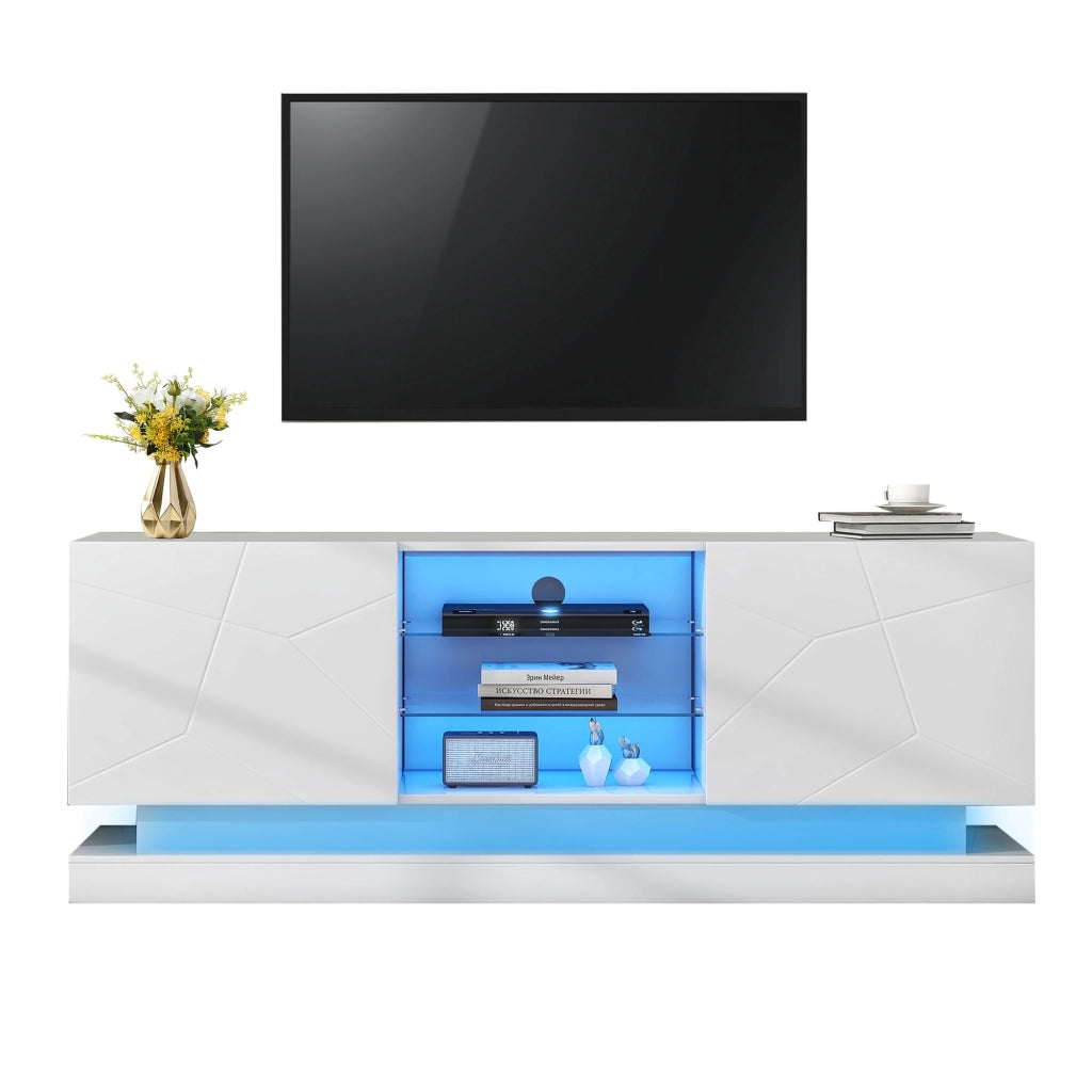 Mobile TV bianco opaco in truciolare lunghezza 160 cm