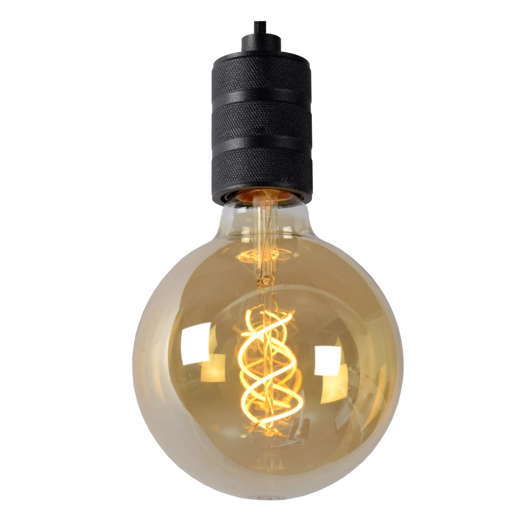 Lampada a sospensione moderna nera Jova E27 60W Lucide