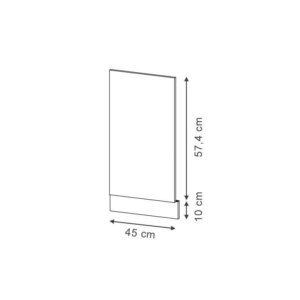 Pannello frontale Fame-Line Blu-grigio chiaro/Antracite 45 cm, PL Rovere Vicco