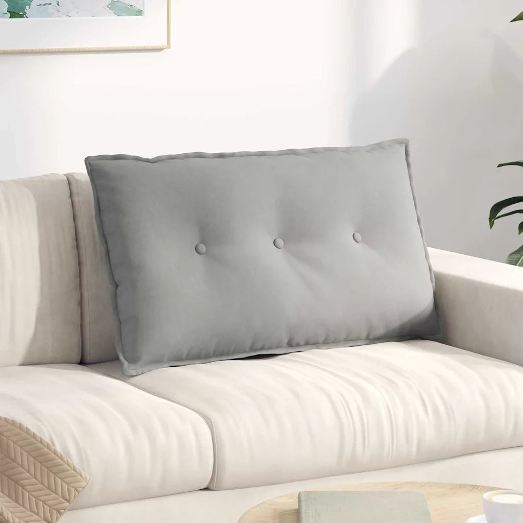 Cuscino per Schiena Grigio chiaro 80 x 50 cm 42014731