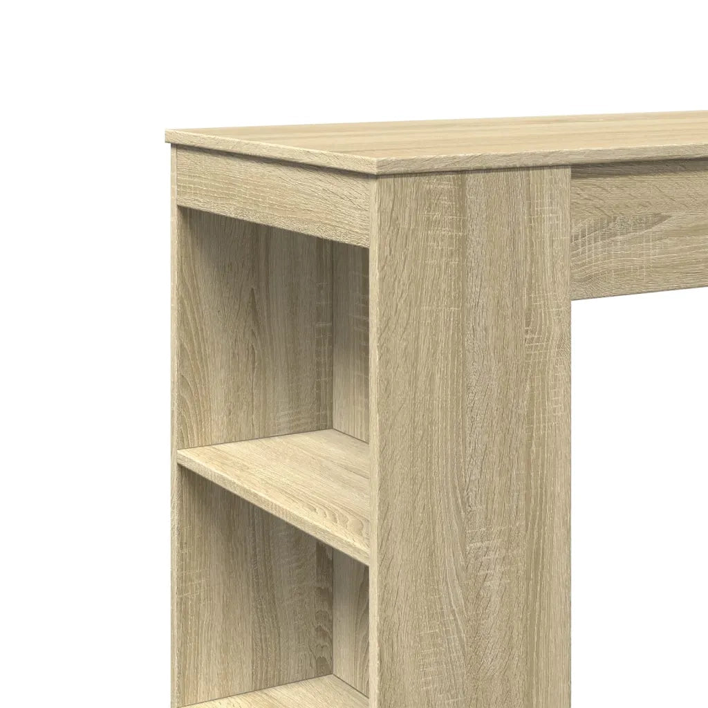 Tavolo Bar con Rastrelliera Sonoma 95x47x103,5 cm Multistrato 854384