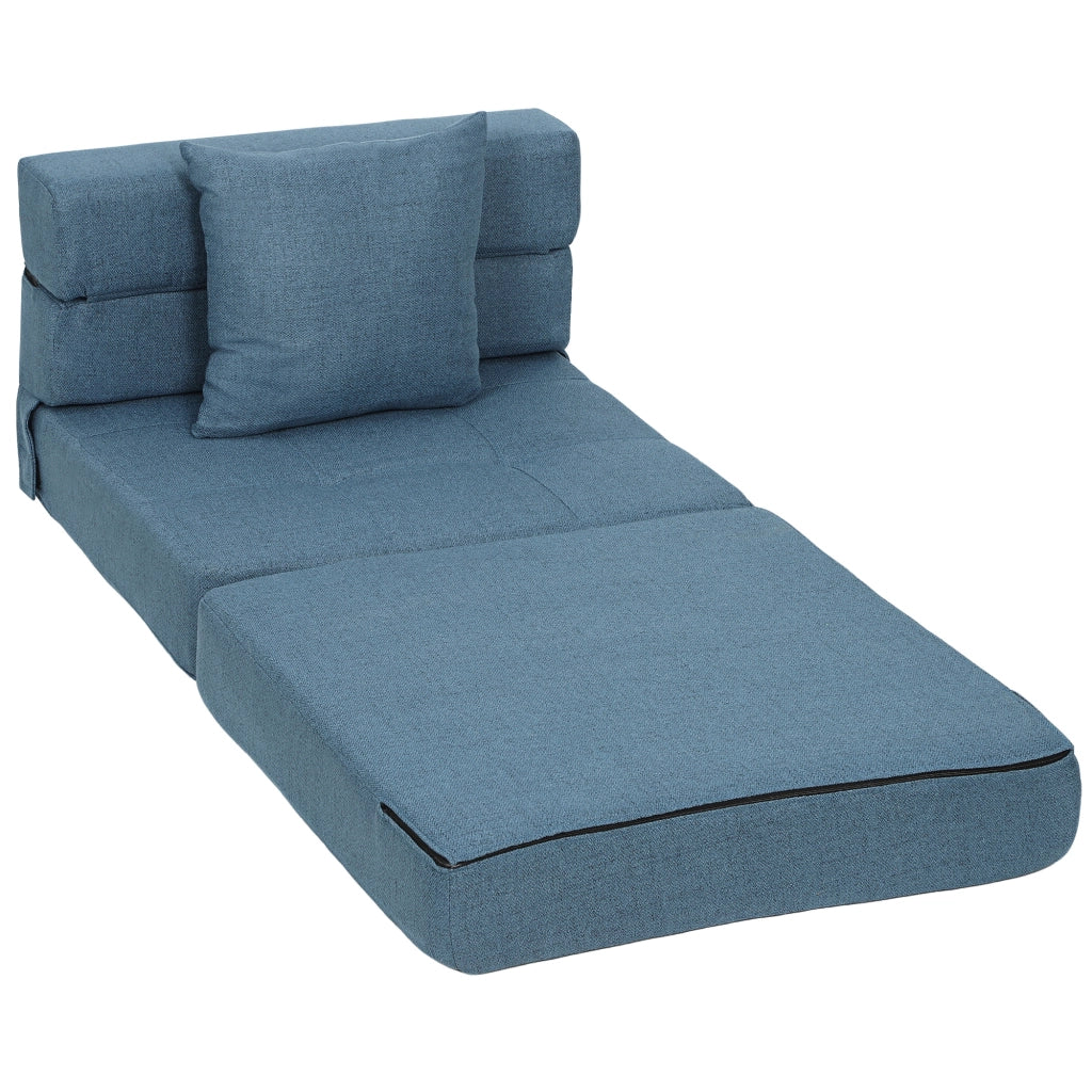 Letto Poltrona Relax ¨C Minimal ¨C 70x70x61 Blu Scuro Tessuto