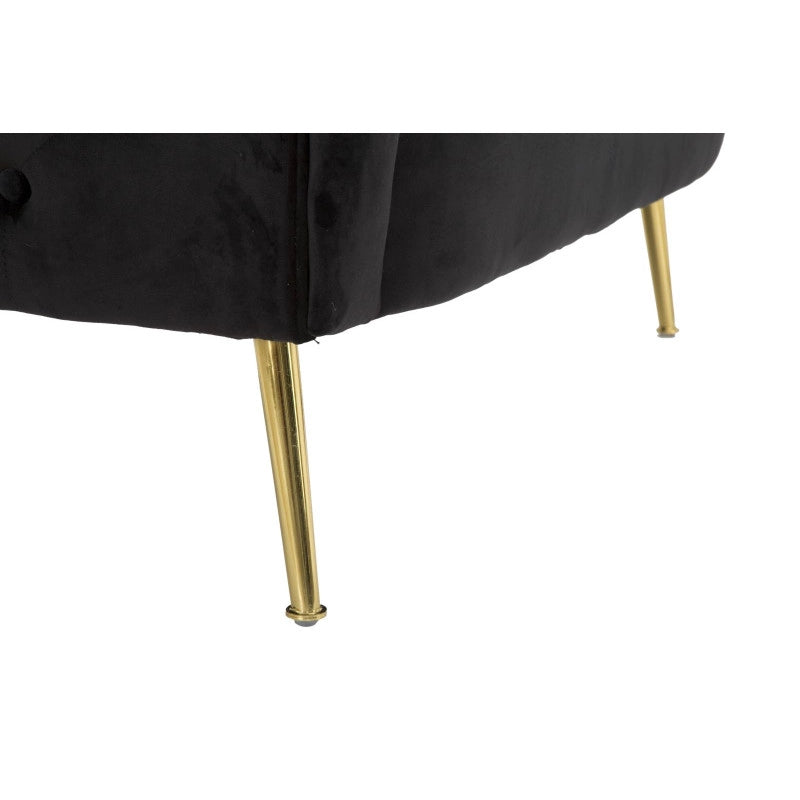 Divanetto Bucarest Nero cm 127x74x71