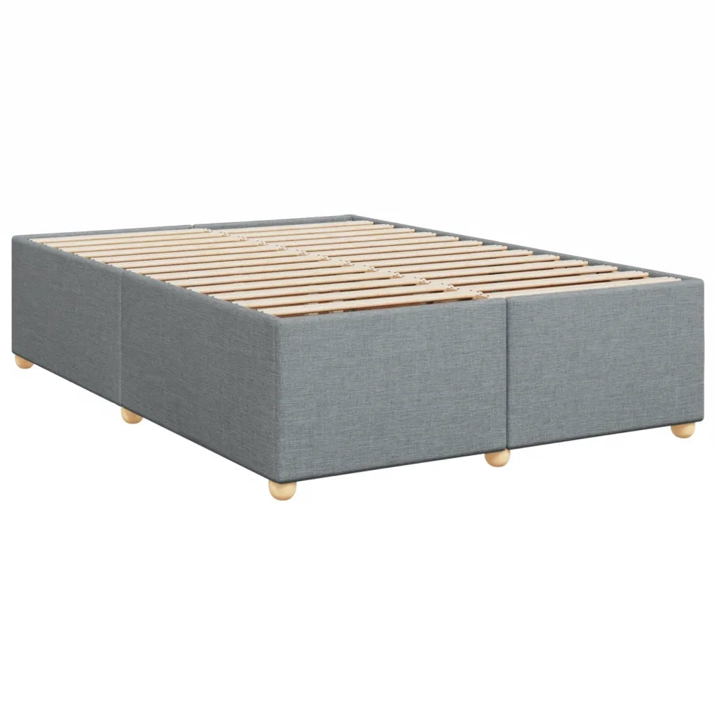 Giroletto a Molle con Materasso Grigio Chiaro 140x190cm Tessuto