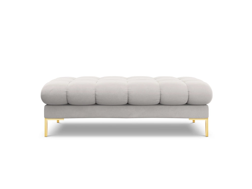 Cosmopolitan Design - Panca "Bali" 2 posti in velluto argento 