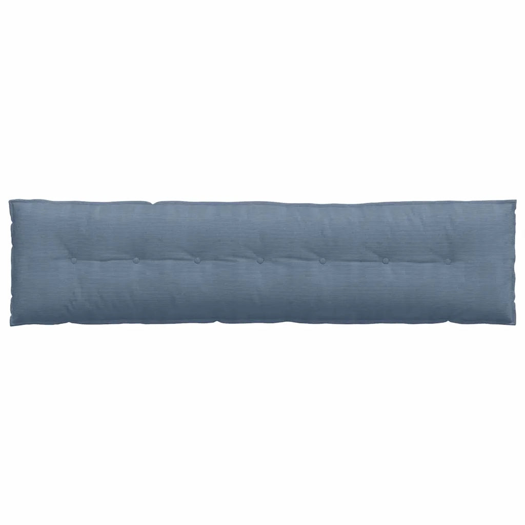 Cuscino per Schiena | Cuscino dorsale Blu 200 x 50 cm Tessuto in Cords