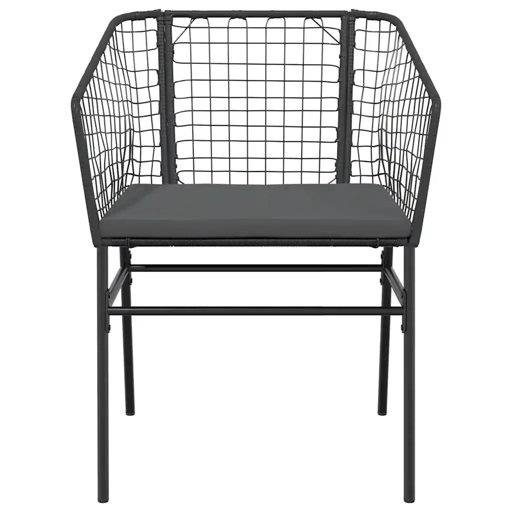 Set da Pranzo da Giardino con Cuscini 5 pz | Set Salotto da Giardino Polyrattan Vetro