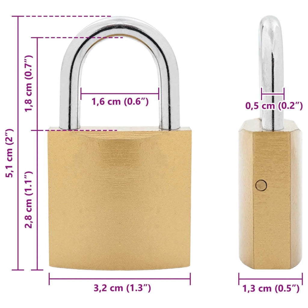 U Lock con Chiavi 2 pz Ottone Ferro CFW3170319