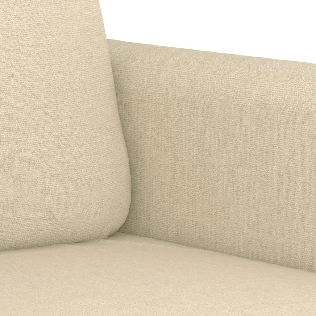 Set Divani 2 pz con Cuscini Crema in Tessuto 3202104