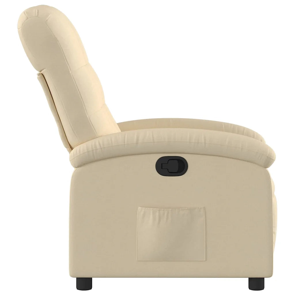 Poltrona reclinabile in tessuto color crema 3205383