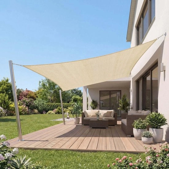 Tendal Rechthoeggio 2x3 m - Zonnetenda per Terrazza - HDPE 180 g/m² - Protezione UV - Permeabile all'acqua - Ventilato - Tenda ombreggiante