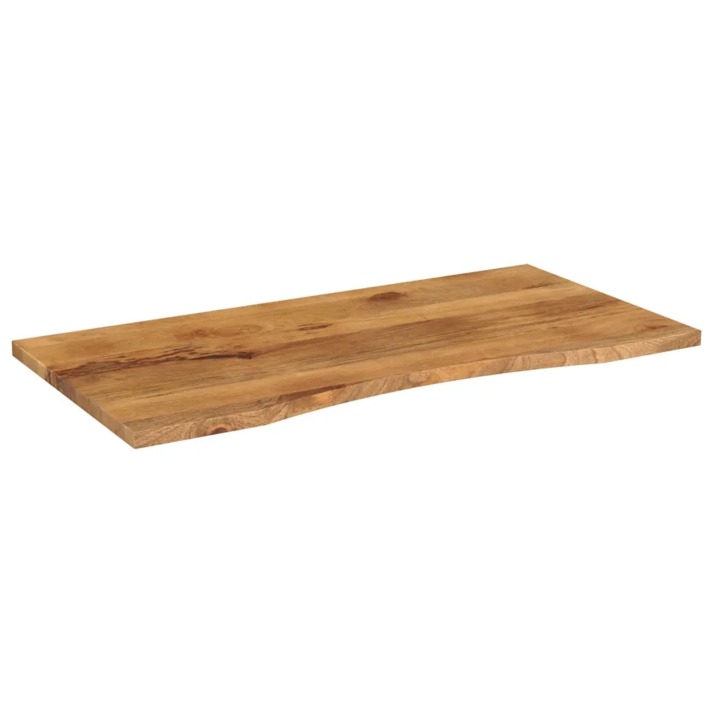 Piano Scrivania con Curva 120x60x2,5cm Massello Grezzo di Mango 370218