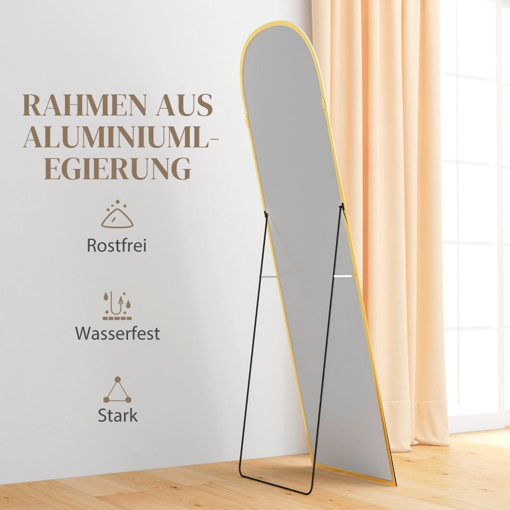 Specchio da Terra Corpo Intero ¨C Xylo ¨C Design Moderno Oro 50x161.5 cm