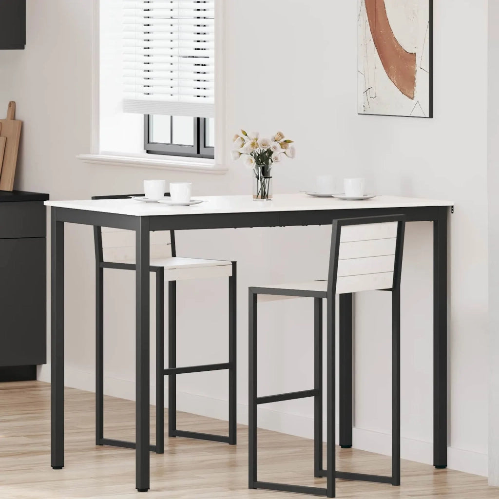 Tavolo da bar Bianco 110 x 55 x 105 cm Pino massello