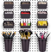 Contenitori per pegboard con chiodi, 15 pezzi, cassetti per organizzare, sistema di archiviazione per attrezzi per garage, bagno, officina, ufficio