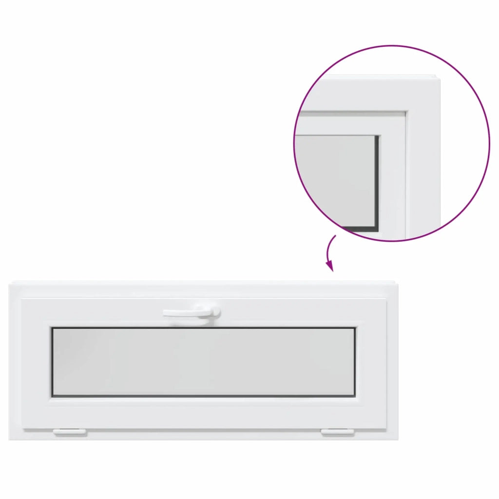 Finestra per Soffitta RISOR 110 x 40 cm PVC e Vetro Bianco 42047225