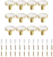 Set di maniglie per porta di 12 pezzi - Maniglie rotonde 32 x 25 mm - Materiale in acciaio inox - Anticorrosivo - Grip comodo - Lunga durata